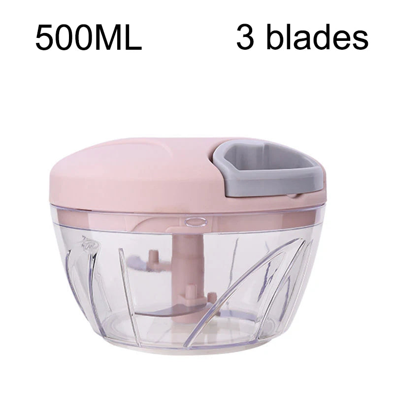 500/900ML Manuelle Fleischwolf Knoblauch Chopper Drehen Knoblauch Presse Crusher Gemüse Zwiebel Cutter Küche Kochen Zubehör