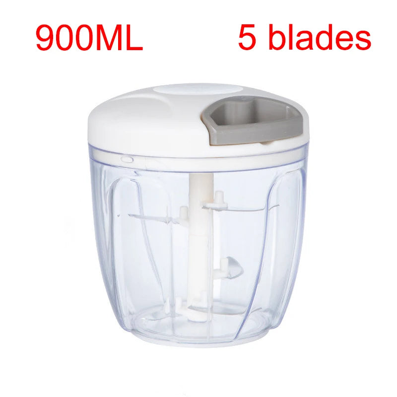 500/900ML Manuelle Fleischwolf Knoblauch Chopper Drehen Knoblauch Presse Crusher Gemüse Zwiebel Cutter Küche Kochen Zubehör