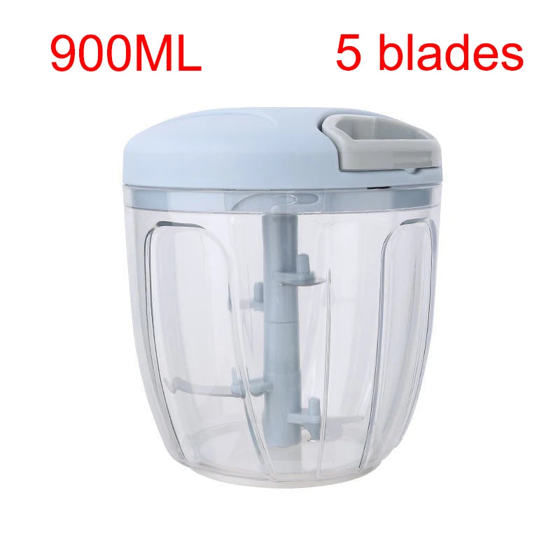 500/900ML Manuelle Fleischwolf Knoblauch Chopper Drehen Knoblauch Presse Crusher Gemüse Zwiebel Cutter Küche Kochen Zubehör